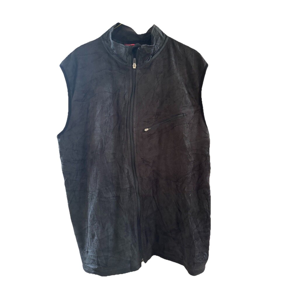 North Face Men’s Fleece Vest XL‎ Black High Pile Full Zip